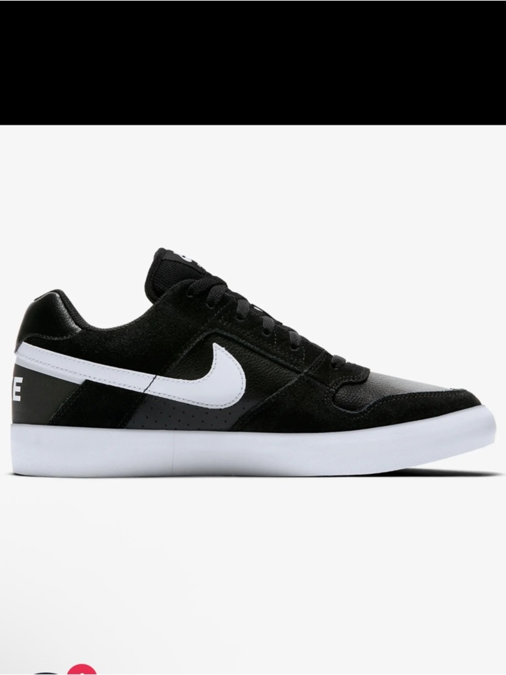Nike SB Delta Force Shoes Sneakers Vulc Black/White 8.5